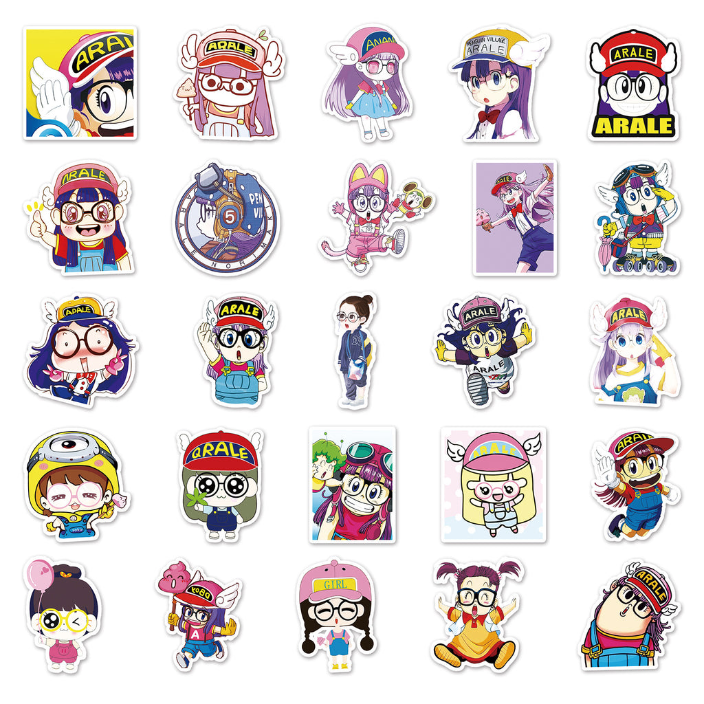 50 Anime Cartoon Waterproof Stickers for Luggage