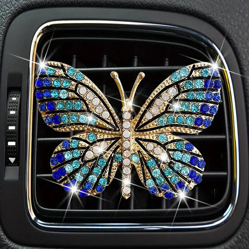 DIY Full Diamond Butterfly Car Air Vent Jewelry Accessories