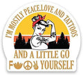Peaceful Tattoo Vinyl Sticker for Cars and Trucks