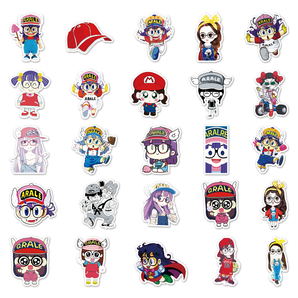 50 Anime Cartoon Waterproof Stickers for Luggage