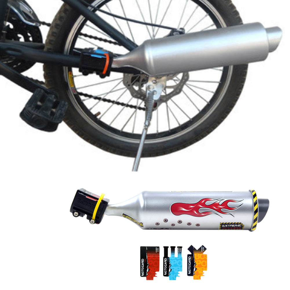 Bicycle Turbo Exhaust Pipe with Motorcycle Sound Effect