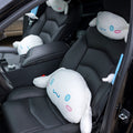 Cute Cartoon White Dog Car Neck Pillow and Seat Belt Cover