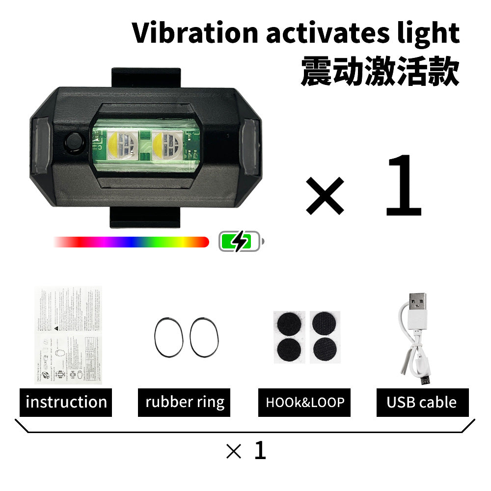 Cross-Border Vehicle Warning Light for Drones and Bikes
