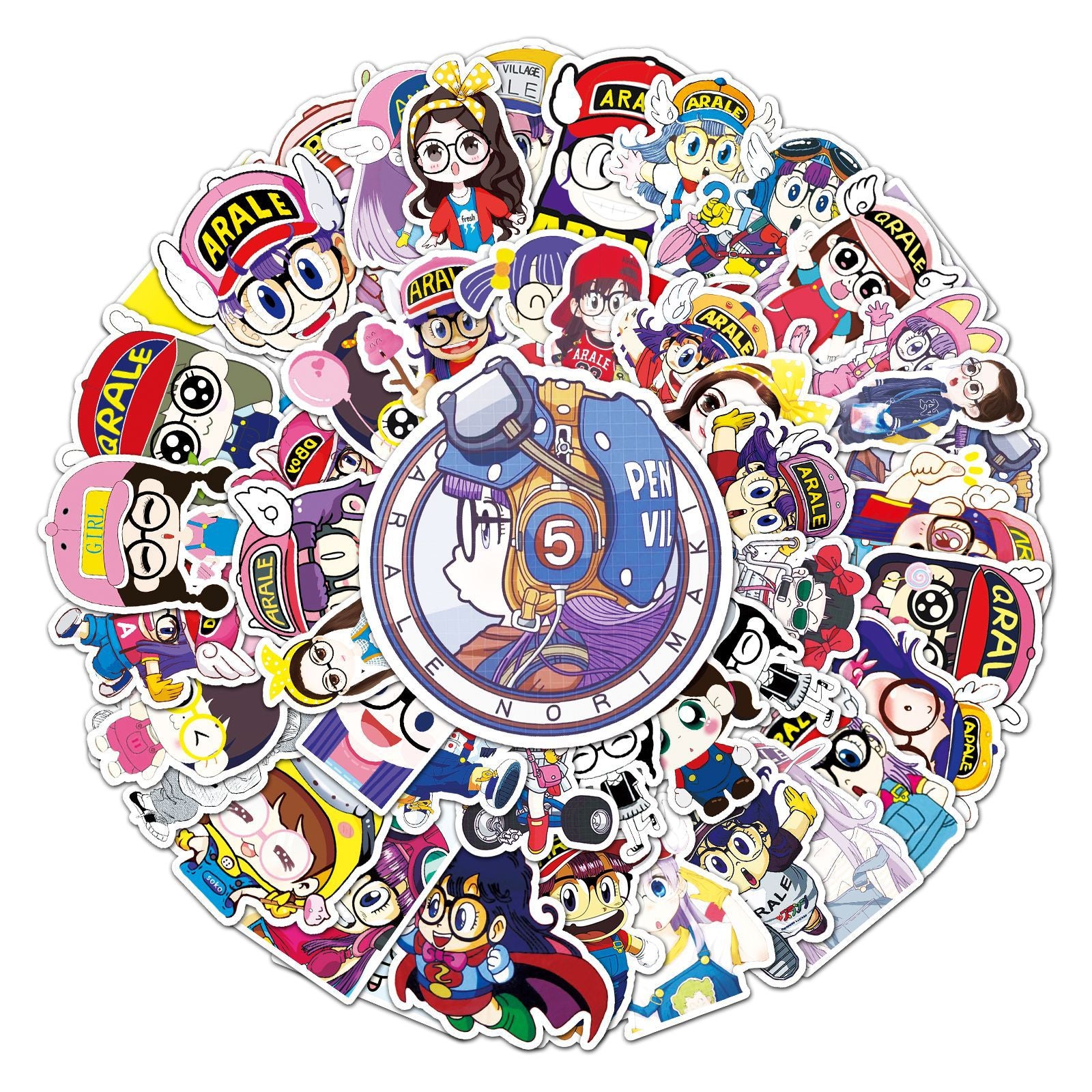 50 Anime Cartoon Waterproof Stickers for Luggage