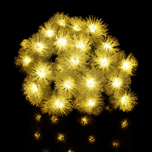 30LED Solar String Lights with Ball Decorations