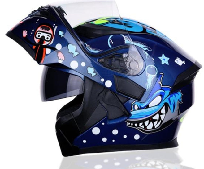 JIEKAI Motorcycle Helmet with Dual Lenses and Anti-Fog