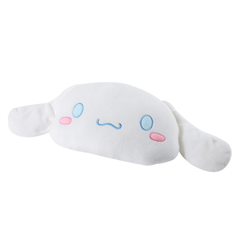 Cute Cartoon White Dog Car Neck Pillow and Seat Belt Cover