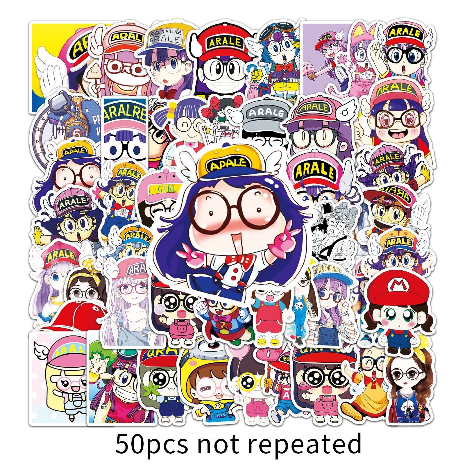50 Anime Cartoon Waterproof Stickers for Luggage