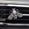 Cute Bee Car Air Freshener Clip with Pearl & Rhinestones